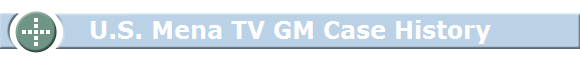 U.S. Mena TV GM Case History